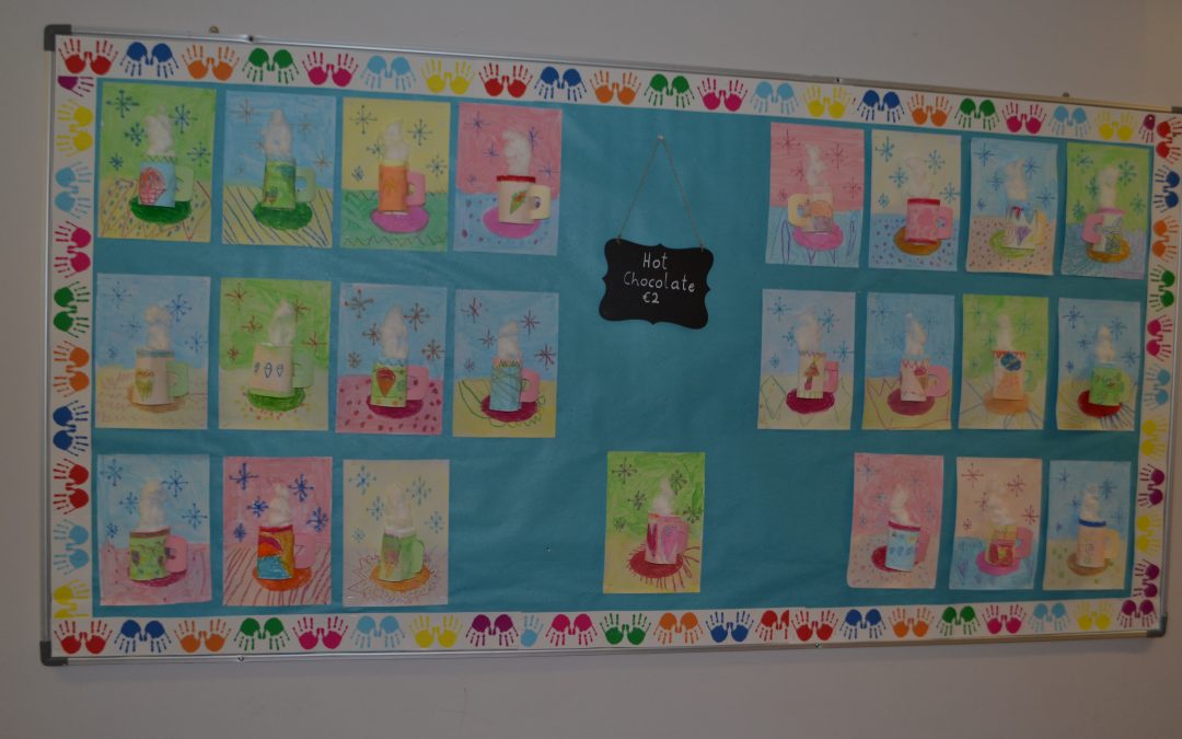 Senior Infants invite you to have a cup of hot chocolate!